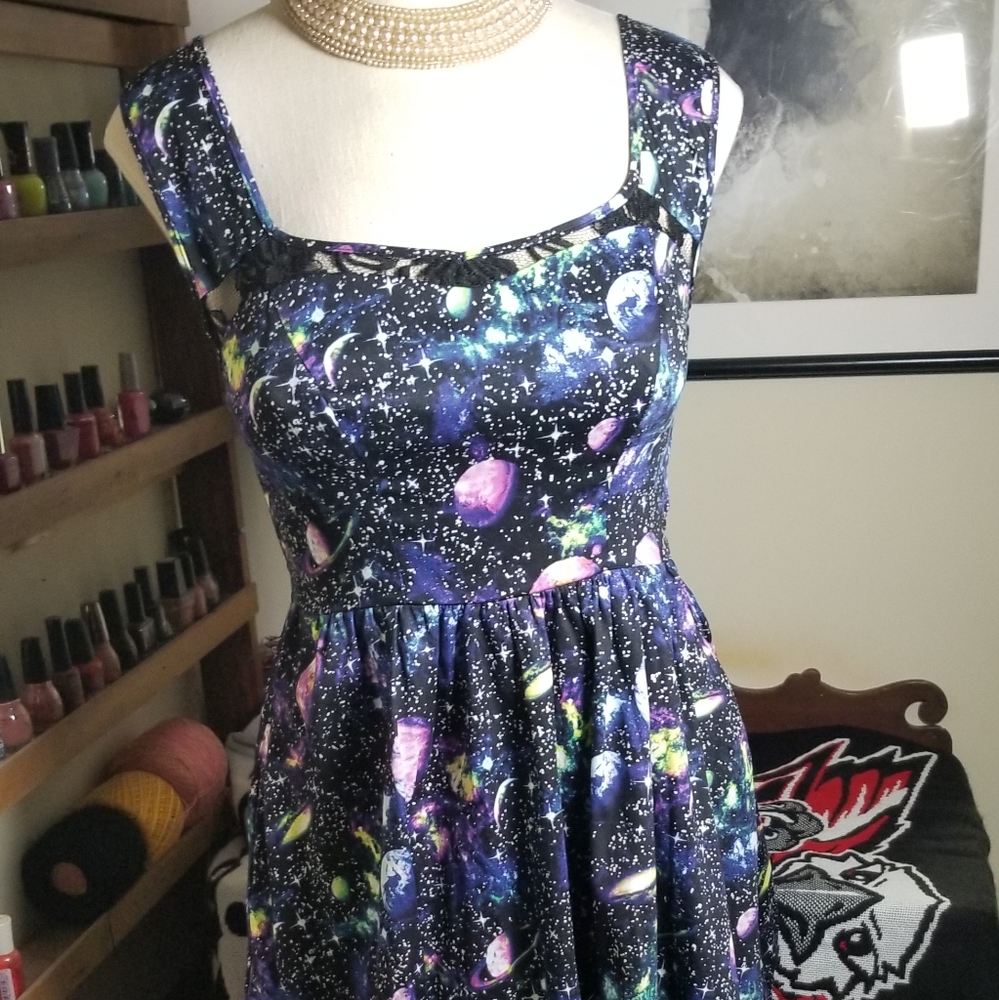 XS HotTopic Galaxy Print Dress
